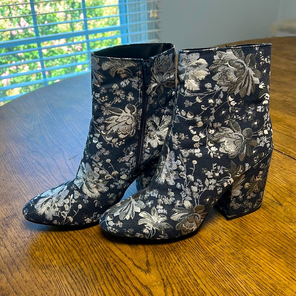 Merona blue/grey/silver short boots 8.5